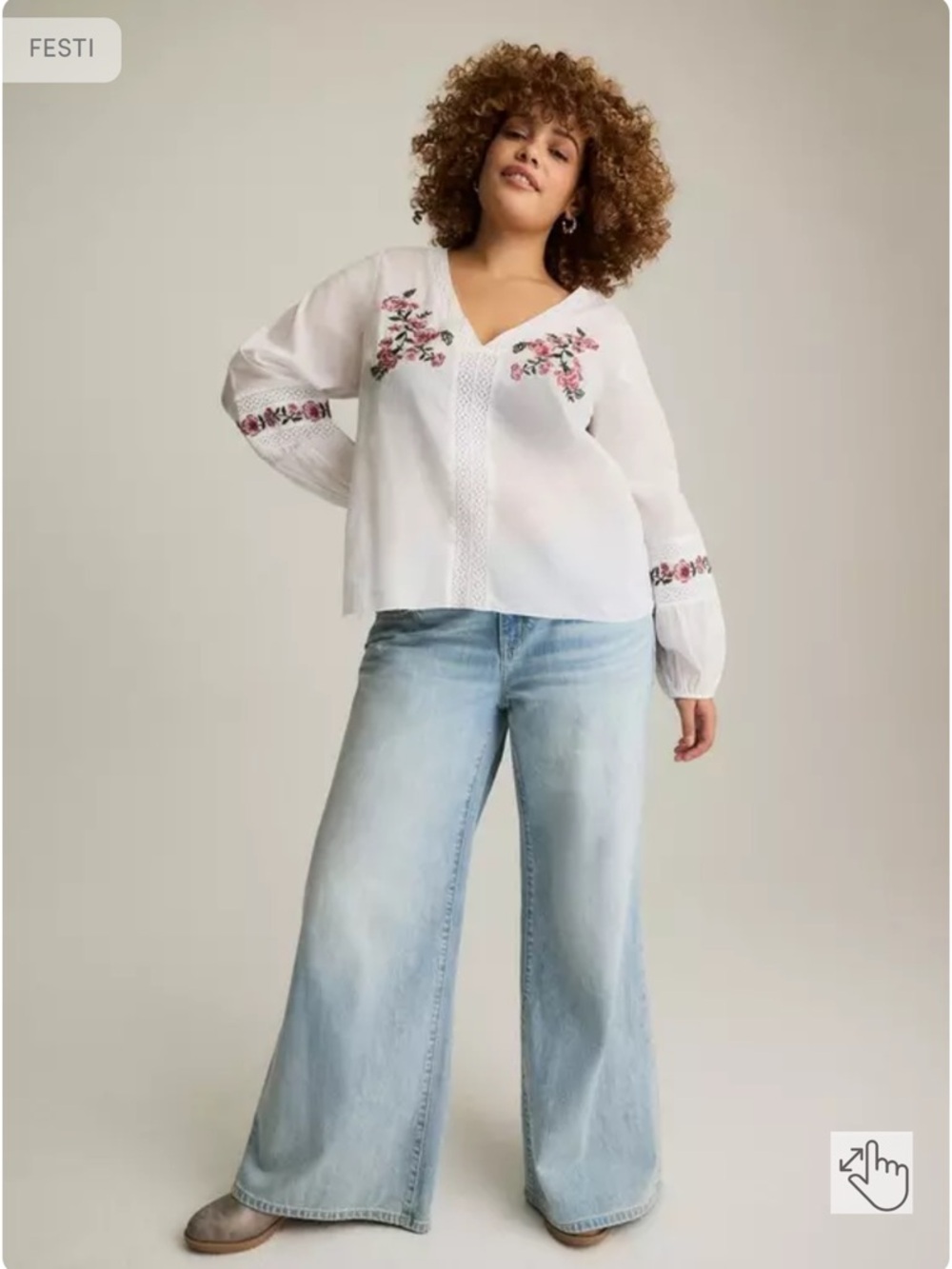 Torrid Festi NWT Light Blue Wide Leg Jeans Size 18